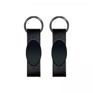 2403 Çift Taraflı Metal Suni̇ Deri̇ Anahtarlık